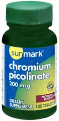 Sunmark Chromium Picolinate Tablets - 200 mg - 100 Each