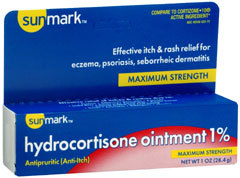 Sunmark Hydrocortisone Ointment 1% Maximum Strength With Aloe - 1 Ounce