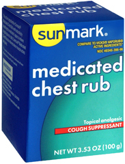 Sunmark Medicated Chest Rub Cough Suppressant - 3.53 Ounces - 1 Each