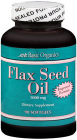 Basic Organics Flax Seed Oil Softgels - 90 Each