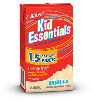 Boost Kids Essentials 1.5 Cal with Fiber Vanilla - 8 Ounces - 27 Pack