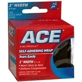 Ace Self-Adhesive Wrap, Black, 2-Inch  - 1ea