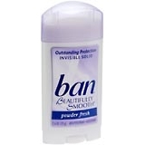 Ban Beautifully Smooth Anti-Perspirant Deodorant Invisible Solid Powder Fresh - 2.6 Ounces