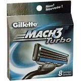 Gillette Mach 3 Turbo Cartridges 8-Pack - 8 Each