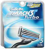 Gillette Mach 3 Turbo Cartridges 4-Pack - 4 Each