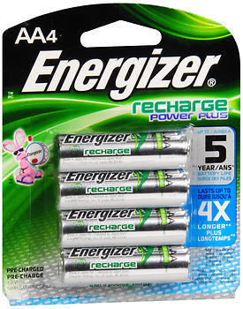 Energizer Recharge Rechargeable Batteries AA - 4 Each