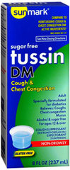 Sunmark Tussin DM Sugar Free Liquid Clear - 8 Ounces - 1 Each