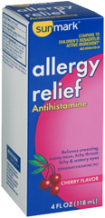 Sunmark Allergy Relief Liquid Cherry Flavor - 4 Ounces - 1 Each