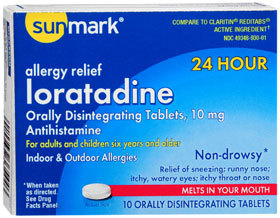 Sunmark Loratidine 10 mg 24 Hour Orally Disintegrating Tablets - 10 Each