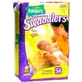 Pampers Swaddlers Custom Fit Size 1 8-14 LBS 4X54 Pack - 54 EA