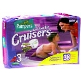 Pampers Cruisers Size 3 16-28 LBS 4X38 Pack - 38 EA