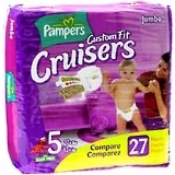 Pampers Cruisers Size 5 27+ LBS 4X27 Pack - 27 EA