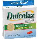 Dulcolax Stool Softener, 100 mg, Liquid Gels  - 10ea