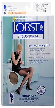 JOBST SupportWear Silky Beige Mild Compression Ultra Sheer Therapeutic Support Pantyhose Size Small - 1 Count