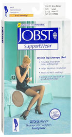 JOBST SupportWear Silky Beige Mild Compression Ultra Sheer Therapeutic Support Pantyhose Size Large - 1 Each