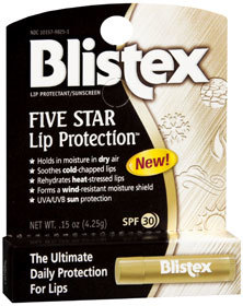 Blistex Five Star Lip Protectant/Sunscreen SPF 30 - 0.15 Ounces - 1 Count