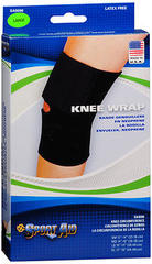 Sport Aid Knee Wrap Black Large - 1 Each