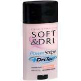 Soft & Dri PowerStripe + Dri-Tec Anti-Perspirant Deodorant Invisible Solid Kissed Peach - 2.6 OZ