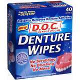D.O.C. Denture Wipes - 40 EA
