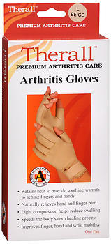 Therall Arthritis Gloves Beige Large - 1 Each