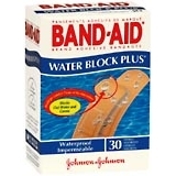 Band-Aid Adhesive Bandages, Water Block Plus, Assorted Sizes  - 30ea
