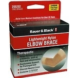 Bauer & Black Elbow Brace, Lightweight Nylon, Large  - 1ea