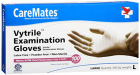 CareMates Vytrile Examination Gloves Large - 100 Count
