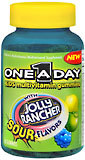 One-A-Day Kids Gummies Jolly Rancher Sour Flavors - 60 EA