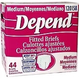 Depend Fitted Briefs Medium Hips 26 to 41 Inches - 44 EA