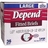 Depend Fitted Briefs Large Hips 42 to 54 Inches - 36 EA image 0