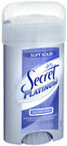 Secret Platinum Anti-Perspirant Deodorant Solid Shower Fresh - 2.6 Ounces