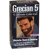Grecian 5 Color Gel for Mustache, Beard and Sideburns Real Black - 1 EA