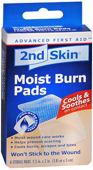 2nd Skin Moist Burn Pads 1.5"" X 2"" - 6 EA