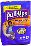Pull-Ups Learning Designs Training Pants Boys 4T-5T 38-50 LBS - 4 Pack x 19 EA