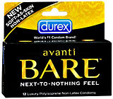 Durex Avanti Bare Sensation Condoms Non-Latex - 12 EA