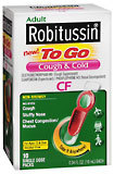Robitussin CF To Go Adult Cough & Cold Single Dose Packs - 10 EA
