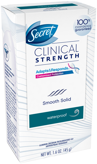 Secret Clinical Strength Anti-Perspirant Deodorant Advanced Solid Waterproof All-Day Fresh Scent - 1.6 OZ