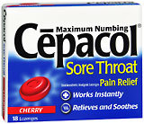 Cepacol Sore Throat Lozenges Maximum Strength Cherry - 18 Each