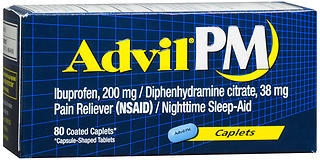 Advil PM Caplets  -  80 Caplets