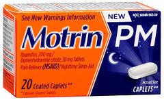 Motrin PM Coated Caplets - 20 CP