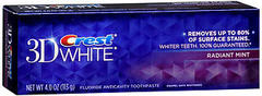 Crest 3D White Vivid Toothpaste Radiant Mint - 4 OZ