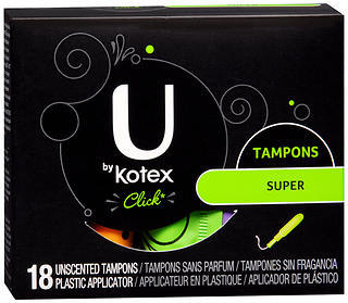 U by Kotex Click Unscented Tampons Super - 18 EA