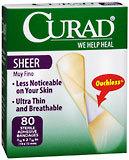 Curad Adhesive Bandages, Sheer, 3/4-Inch  - 80ea