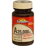 Sundown A 25,000 IU Softgels - 100 Caps
