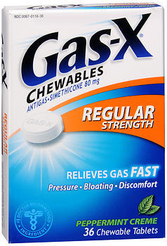 Gas-X Anti-Gas, Chewable Tablets, Peppermint Creme 36ea
