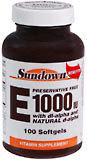 Sundown E 1000 IU Softgels DL-Alpha and Natural D-Alpha  -  100 Caplets