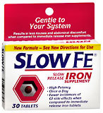 Slow Fe Slow Release Iron, Tablets  - 30ea