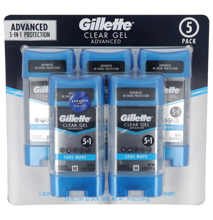 Desodorante Gillette en Gel Clear Cool Wave, 3.8 oz –