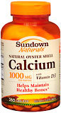 Sundown Calcium Tablets Natural Oyster Shell - 250 Tab
