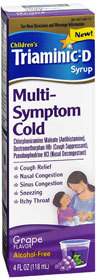 Children's Triaminic-D Multi-Symptom Cold Syrup, Grape - 4 Ounces